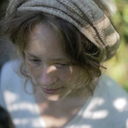 Raw Hemp Scarf - Hand Knitted